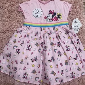 Disney 3 piece set dress Minnie Mouse